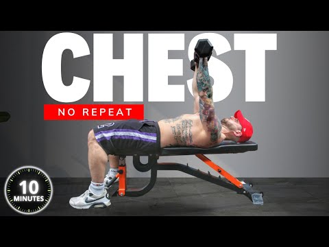 CRAZY 10 Minute Workout NO REPEAT Chest Workout | Home or Gym | Works light or Heavy