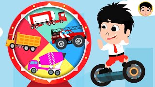 Download lagu Truk Kontainer, Truk Sampah, Truk Molen, Monster Truck Pemadam Kebakaran, Kids Good Habits Cartoon mp3