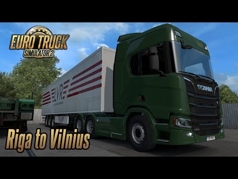 Euro Truck Simulator 2 1.35 - Scania S - Riga (LV) to Vilnius (LT)