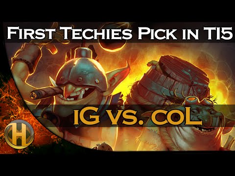 First Techies Pick in TI5 iG vs. coL Hype Dota 2