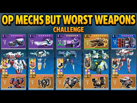 The BEST MECHS BUT Trash Weapons! Insane CHALLENGE Begins!