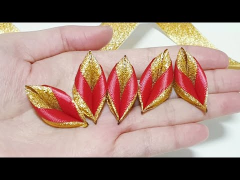 Super Easy Ribbon Flower Making - Hand Embroidery Amazing Trick with Ribbon - DIY Craft Ideas