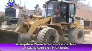 preview picture of video 'MUNICIPALIDAD PROVINCIAL DE CAÑETE INICIA OBRAS DE LOSA DEPORTIVA EN CP. SAN BENITO'