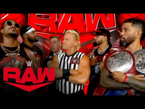 Jeff Jarrett keeps the peace between The Street Profits and The Usos: Raw, July 25, 2022