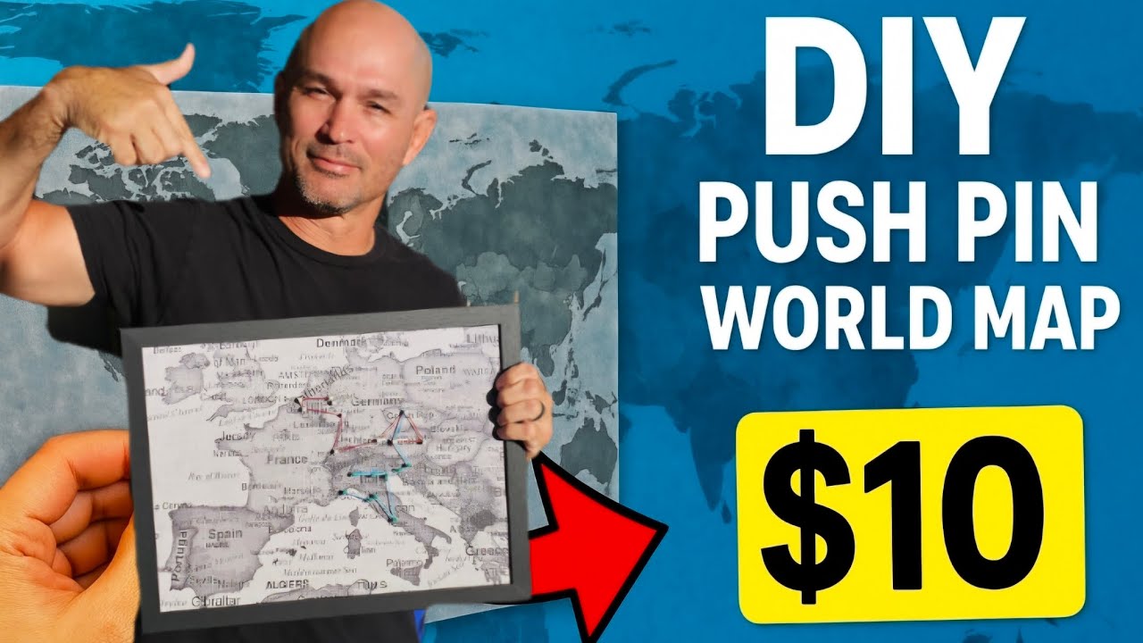 DIY Push Pin World Travel Map Make Your Own!