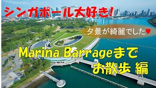 シンガポール大好き! Marina Barrageまでお散歩編　マリーナベイサンズからマリーナバラージまで夕刻にお散歩。ローカルフードが食べられるサテーバイザベイもご紹介します。