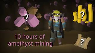 (Osrs Mobile) 10 Hours Amethyst Mining - 92 Mining
