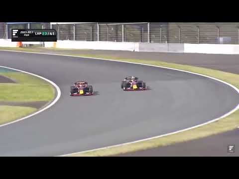 Liam Lawson overtake Tomoki Nojiri - Super Formula Round 1 at Fuji 2023
