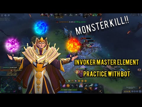 DOTA 2 INVOKER practice skill combo with bot UNFAIR