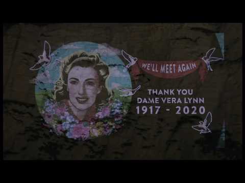 Funeral of Dame Vera Lynn the 'Forces Sweetheart' (1917 - 2020) (WWII) (UK) BBC News 10th July 2020