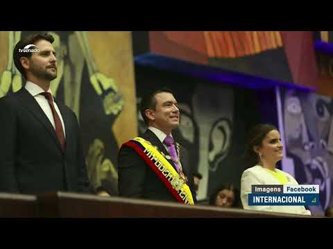 Presidente do Equador, Daniel Noboa visita o Congresso na segunda