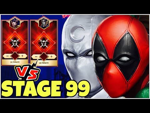 MOON KNIGHT VS HOLIDAY LADY DEADPOOL !! STAGE 99 SPEED CLEAR CHALLENGE | Marvel Future Fight