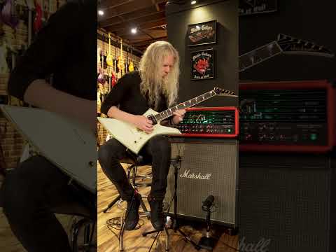 @jeffloomisofficial playing a Jackson USA Custom Shop KE 2H TOM Kelly Ivory + Black Pinstripes
