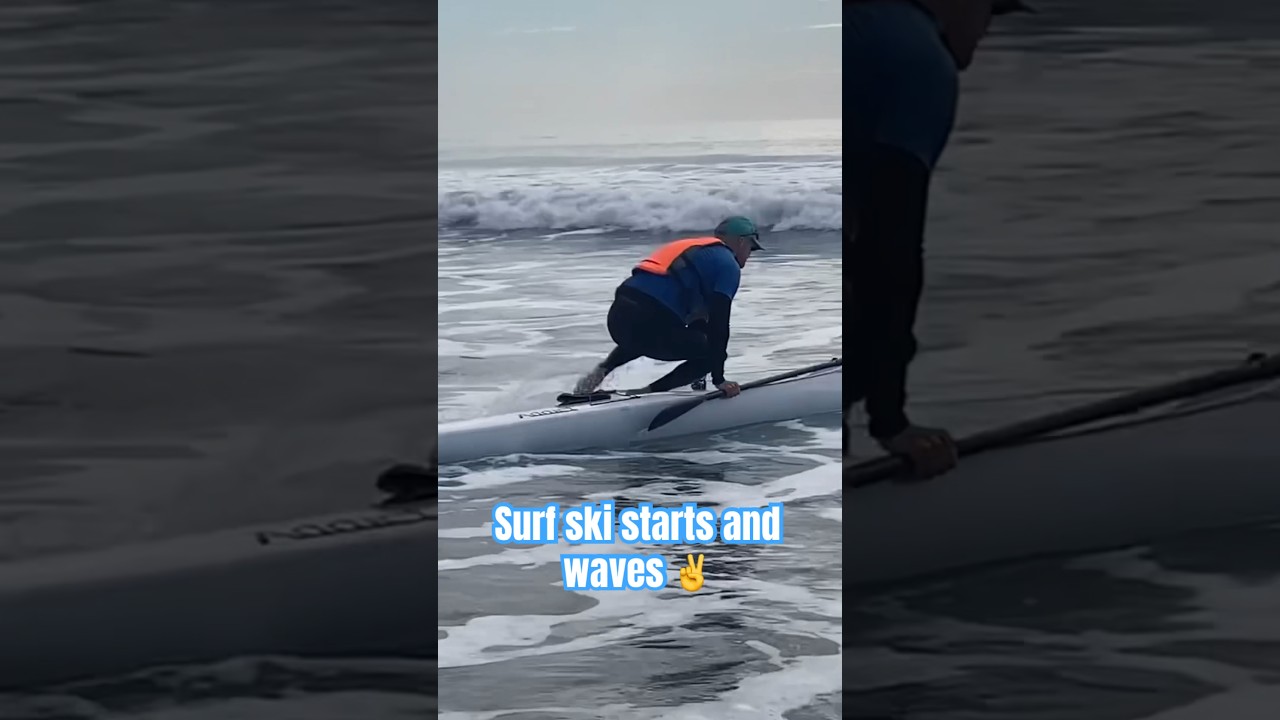 Surf ski starts and waves ocean surf ski ✌️