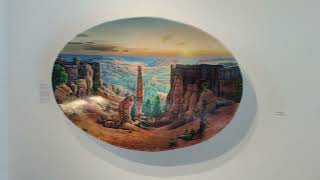Tom Scullin Landscape Paintings: large dish-forms and Earth Day paintings