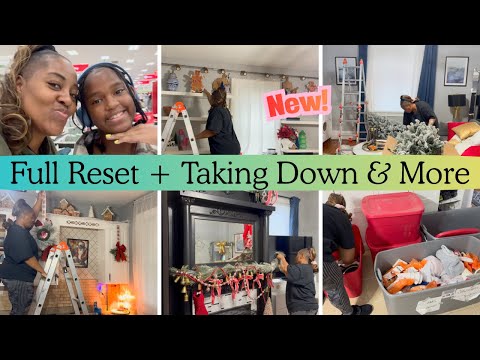 FULL RESET +". TAKING DOWN CHRISTMAS DECOR + CLEANING KITCHEN \ GETTING MY HOUSE IN ORDER FOR 2026