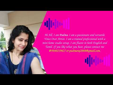 Padma Harikrishnan Voice Over English - Article 1