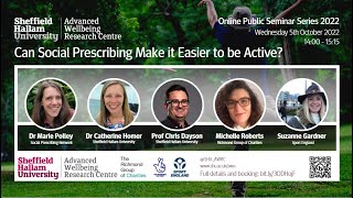 AWRC Public Seminar: Can Social Prescribing Make it Easier to be Active?
