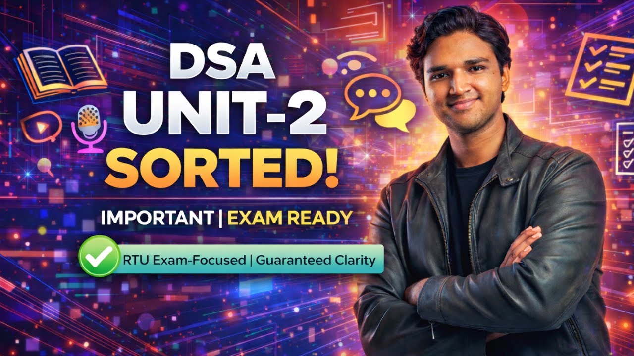 DSA UNIT–2 One Shot | Concept +Queues Code + PYQs | Queues & Linked Lists Explained | Exam Ready
