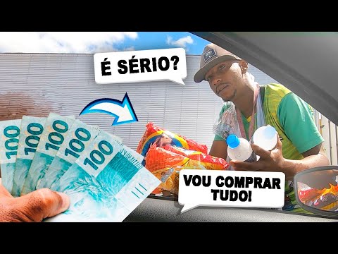 COMPREI TUDO DO VENDEDOR AMBULANTE E ELE NÃO ACREDITOU!