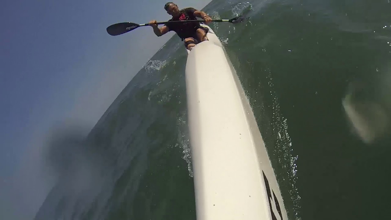 First downwind session in the Epic V10 Sport Surfski