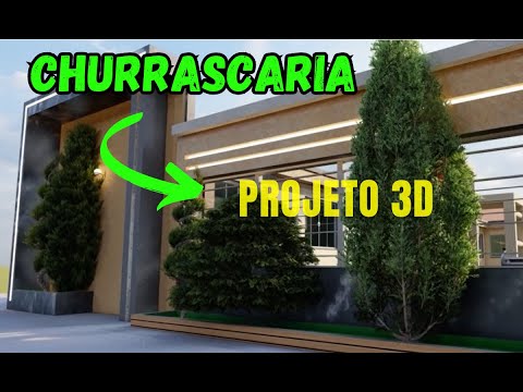 PROJETO 3D CHURRASCARIA E PIZZARIA SUPER MODERNA