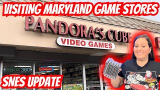 I STOPPED in College Park Maryland at PANDORA"S CUBE to Find Video Games! SNES Set Update 373/721!