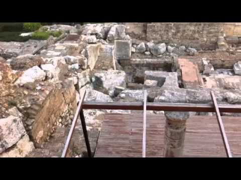 Roman Ruins embedded  in Beirut streets
