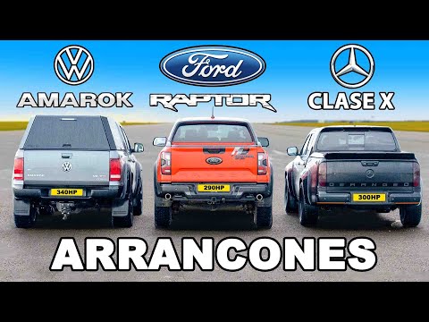 Nuevo Ranger Raptor vs  Amarok y Clase X tuneadas: ARRANCONES