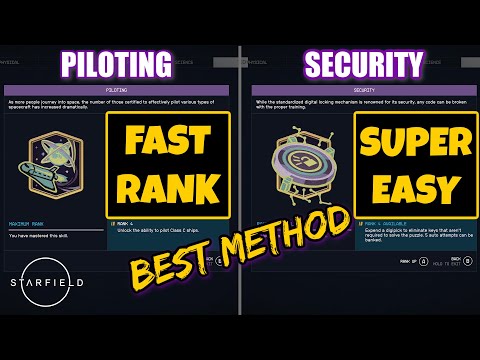 Starfield Fast Piloting Rank and Fast Security Rank - Best Method - Super Easy - Fastest Skill Rank