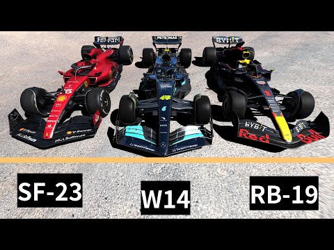 Assetto Corsa F1 2023 Mercedes W14 vs Red Bull RB19 vs Ferrari SF-23