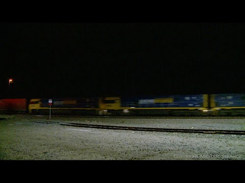 1PM5 Container Freight Train At Night - PoathTV Australian Railways