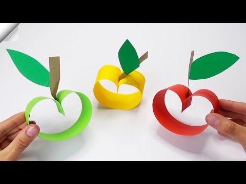 3d paper apple Easy paper crafts