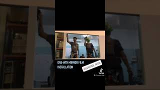 One-way mirror film installation | LuxeCool Window Films - Reflective Series | Luxe Cool for you