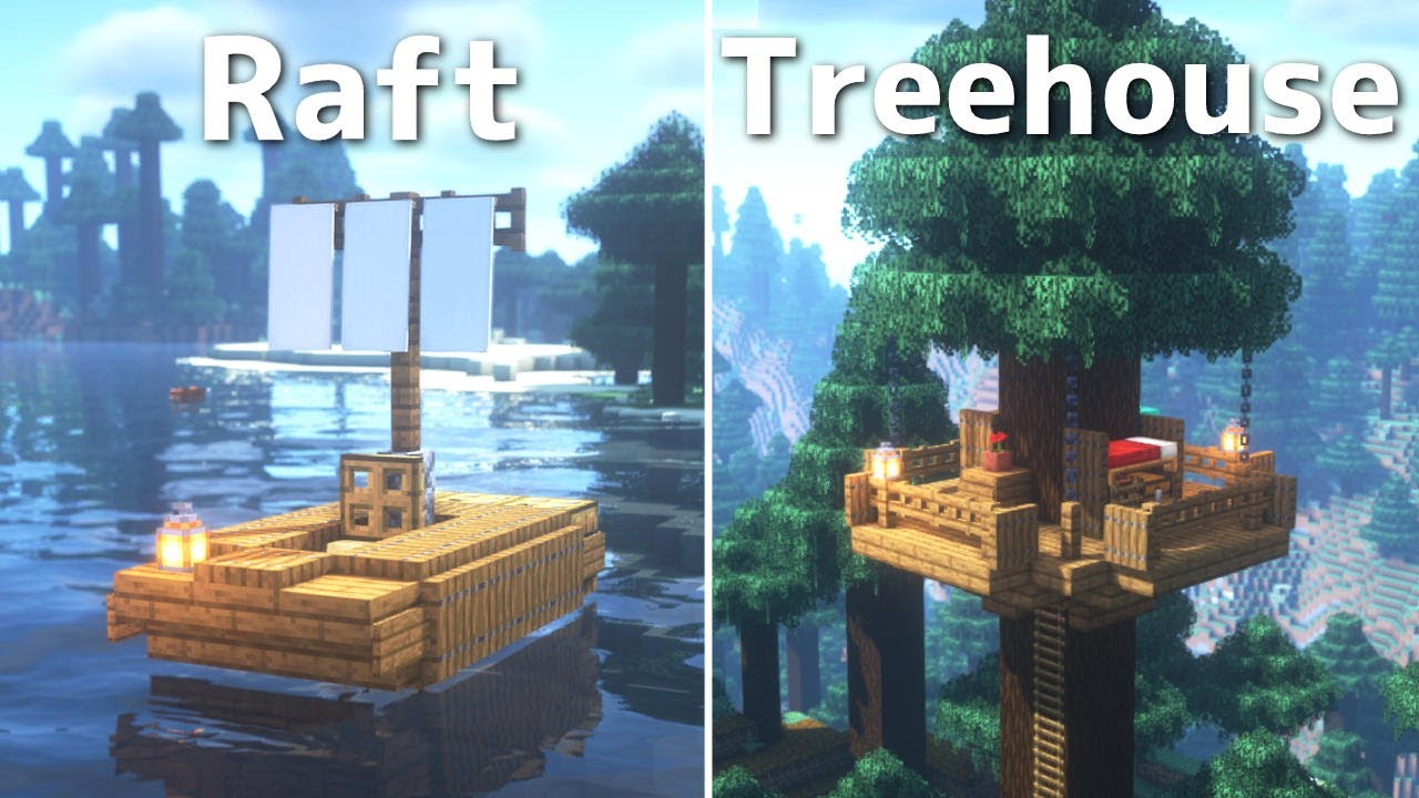 【マイクラ】簡単&シンプルなサバイバル拠点の作り方3選 #1 - Minecraft Builders