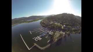 preview picture of video 'blade 350 qx Fly Over The Gateway Marina Coeur d'Alene Lake Harrison Idaho'