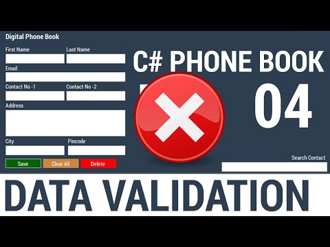 Error Provider and Data Validation in in C Tamil