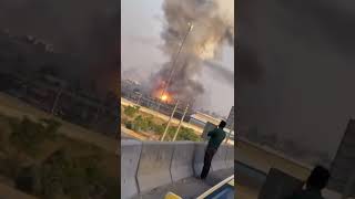 האש בוערת בכראמנשה -  אחד מבסיסי הטילים המשמעותיים באיראן.__ יש לנו אמונה--