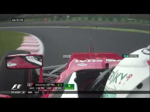 Vettel's blue flags during Japanese GP 2016