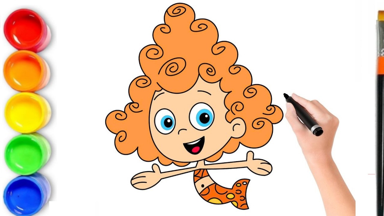 How To draw Deema Bubble Guppies Step By Step