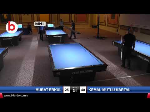 MURAT ERKUL & KEMAL MUTLU KARTAL Bilardo Maçı - 2020 TK 1.ETAP ANTALYA-4.TUR