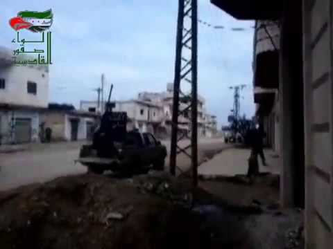 التصدي للطيران الحربي التابع لقوات النظام في كرناز في محافظة حماة من قبل لواء صقور القادسية