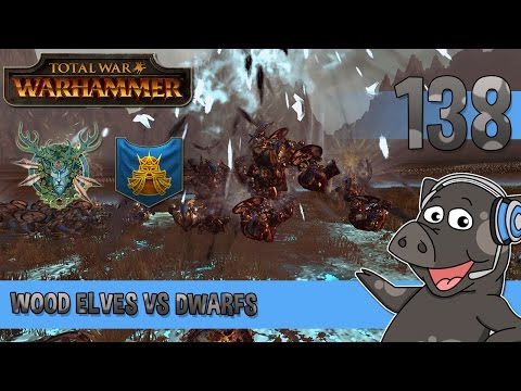 Total War: Warhammer - Multiplayer Ranked Battle #138 - Wood Elves vs Dwarfs