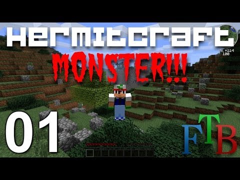 Hermitcraft FTB Monster Ep 1 - The First Night !!!