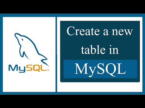 How to create a new table in MySQL