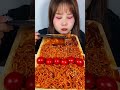Asmr Mukbang Food With Plate Spicist Enoki Mushrooms And Noodles Meatballs Spicy Yummy