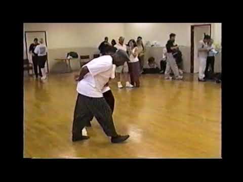 Frankie Manning & Paulette Brockington during a Motor City Jam workshop