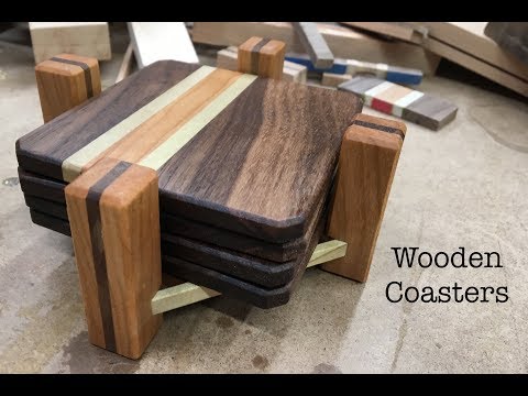 Making Wooden Coasters with Holders. 6 DIFFERENT DESIGNS!!