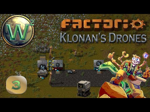 Factorio with Klonan's Drones, Episode 3: Basic Oil Processing and Transport Drones - Let's Play, St