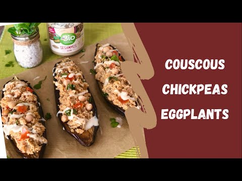 CousCous Chickpeas stuffed eggplants